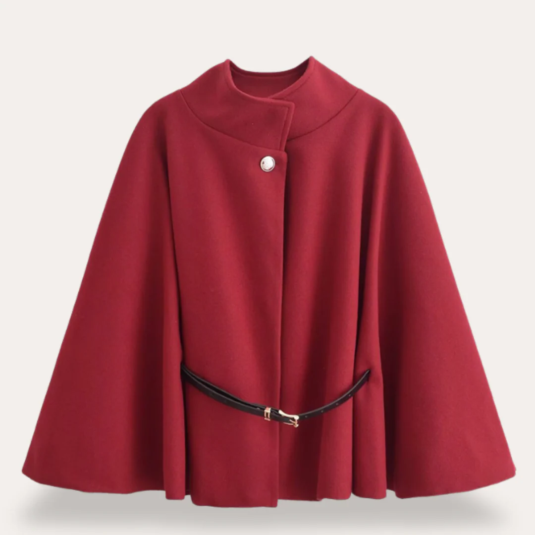 Stylish Wool Cape Coat for Women - Image 10