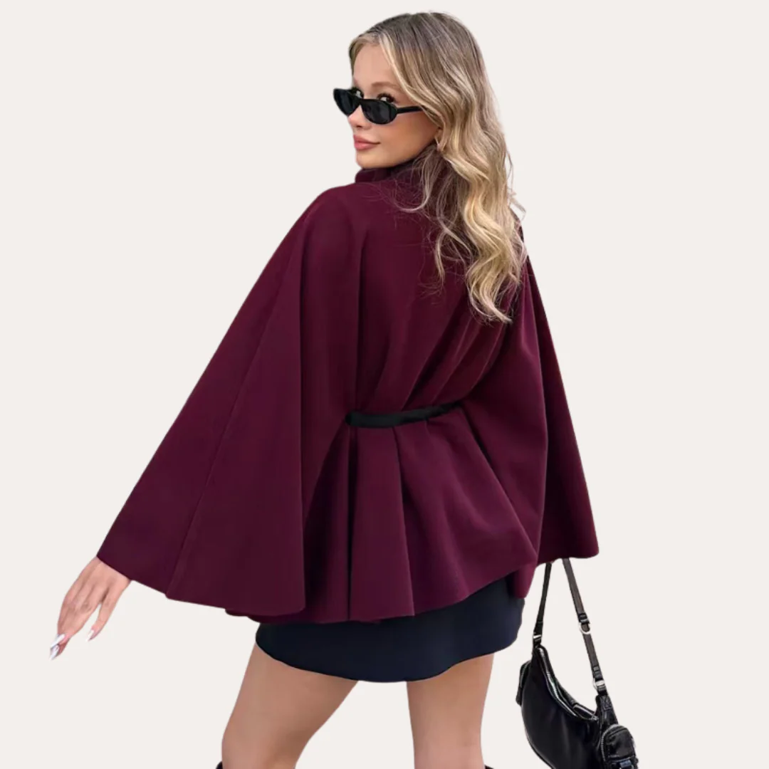 Stylish Wool Cape Coat for Women - Image 3