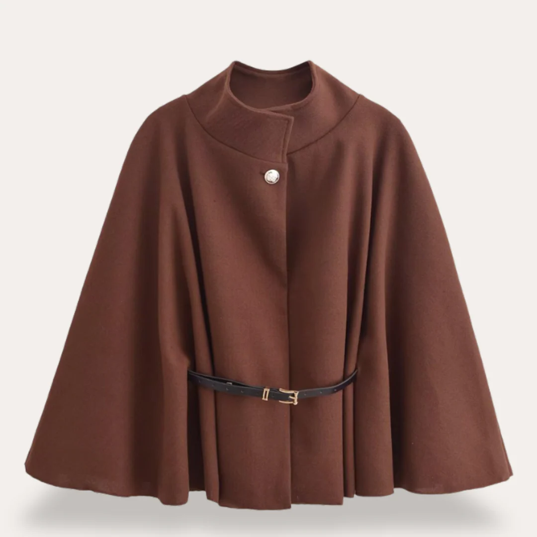 Stylish Wool Cape Coat for Women - Image 9