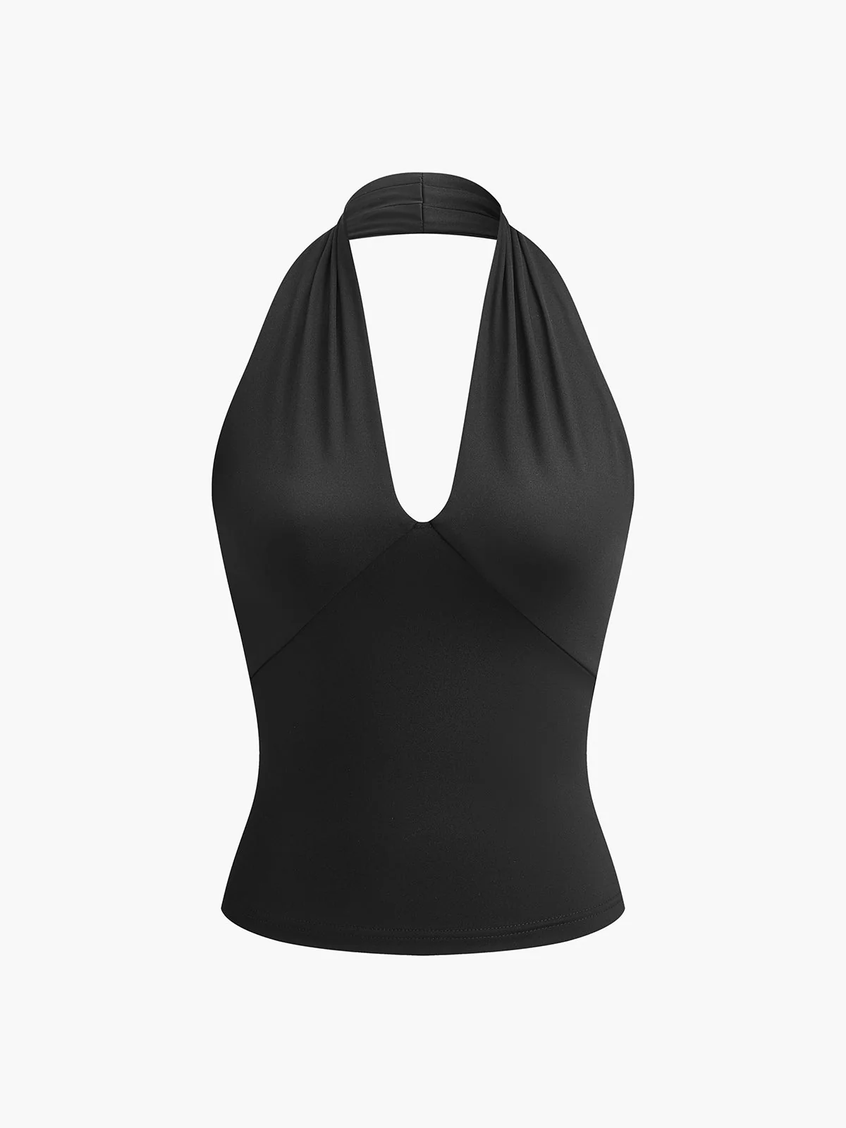 V-Neck Halter Open Back Tank Top - Image 4