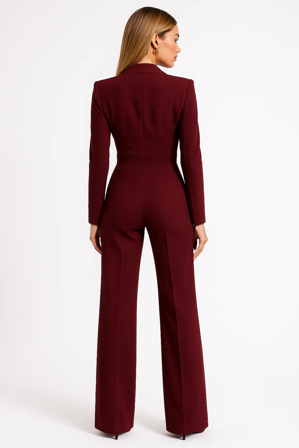 V-Neck Wide-Leg Jumpsuit - Image 6