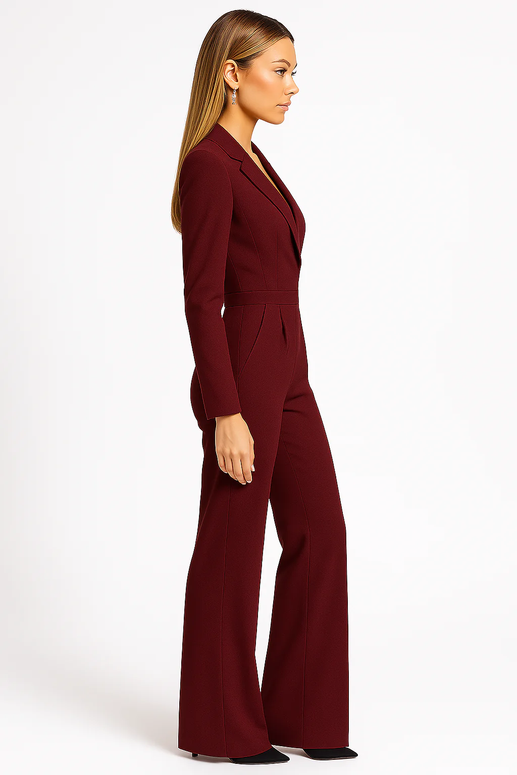 V-Neck Wide-Leg Jumpsuit - Image 7