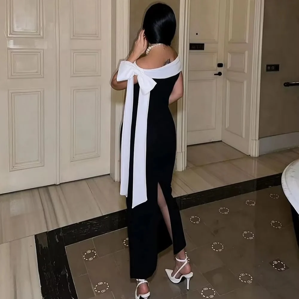 Valentina Elegant Off Shoulder Evening Gown Midi Dress - Image 3