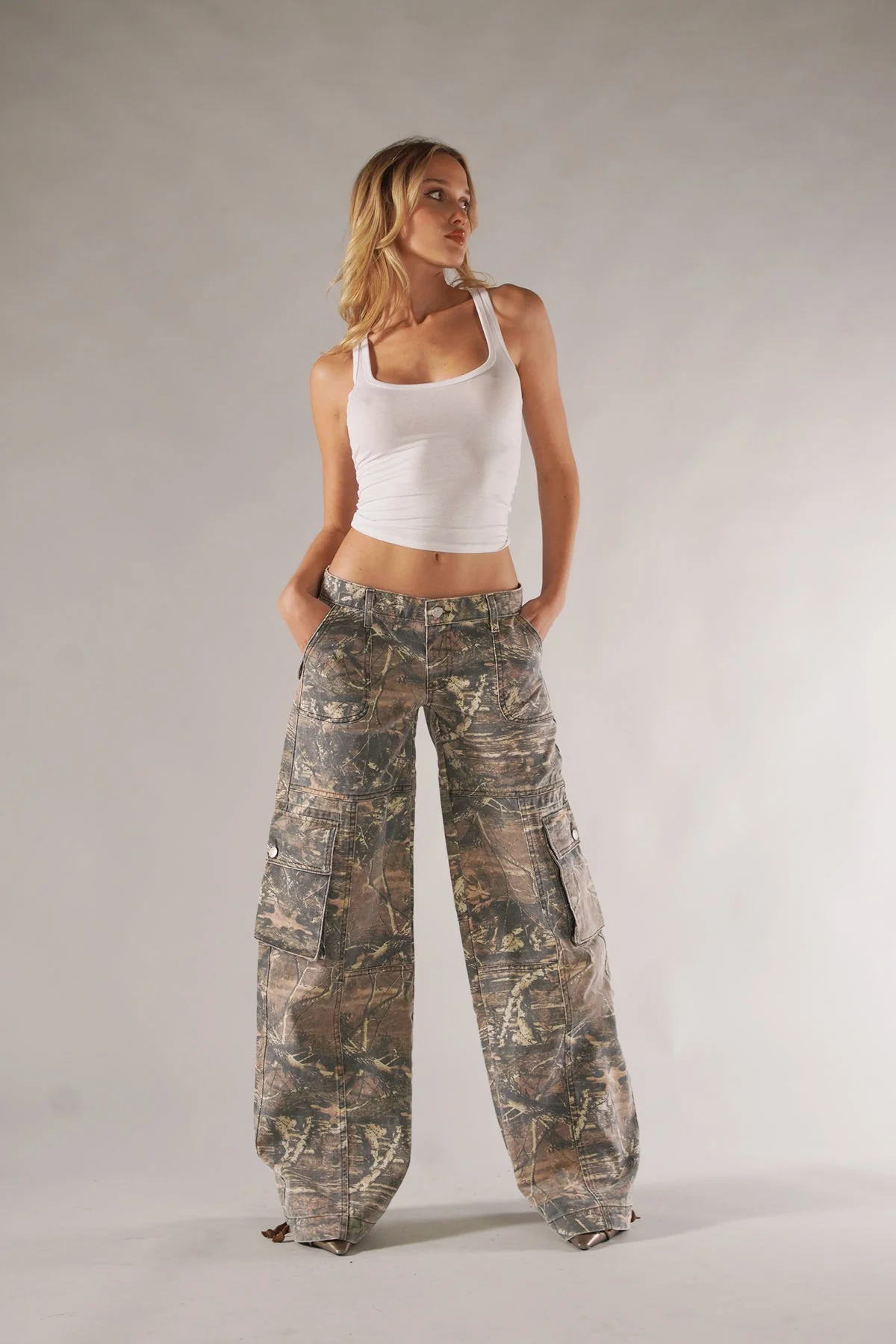 Camo Cargo Pants with Utility Pockets - Image 7