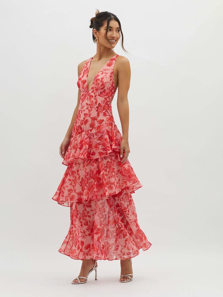 Veda Ruffle Summer Midi Dress - Image 4