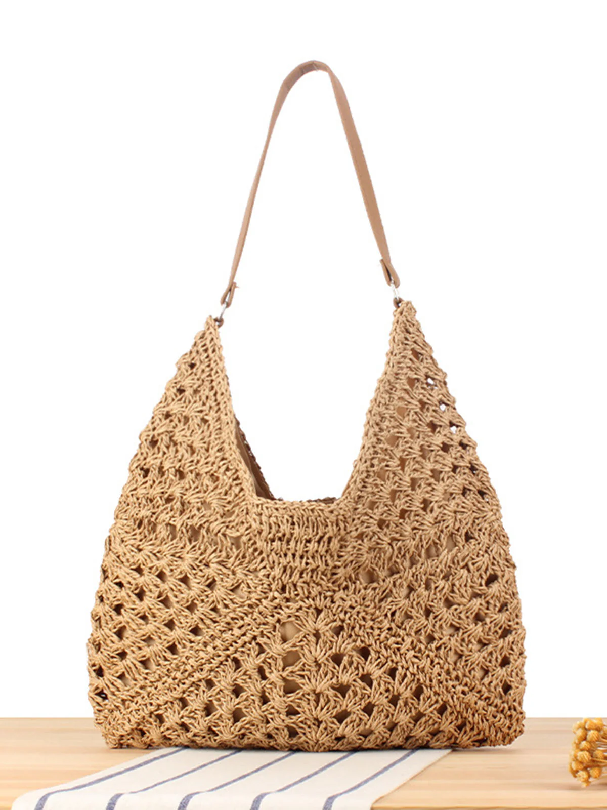 Boho Crochet Shoulder Bag - Image 6