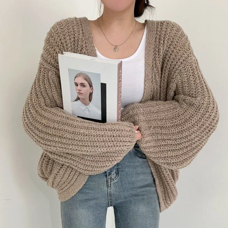 Oversized Sleeve Knit Cardigan - Image 3