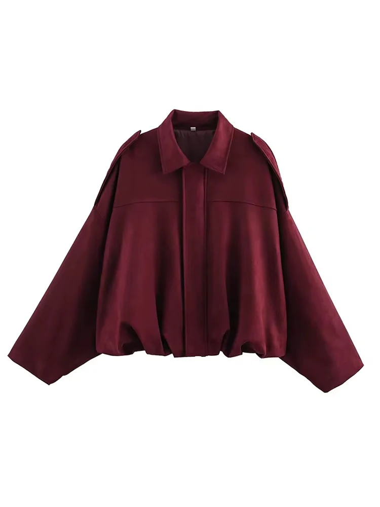 Women's Vintage Oversized Bomber Jacket - Image 10