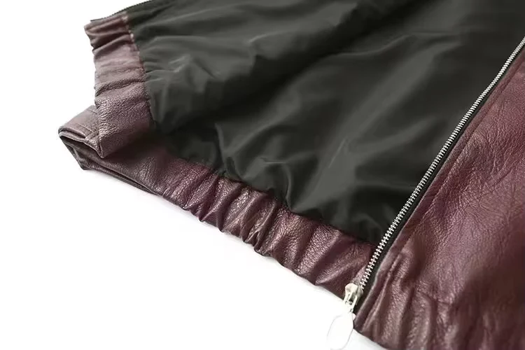 Women's Classic Faux Leather Jacket - Image 8