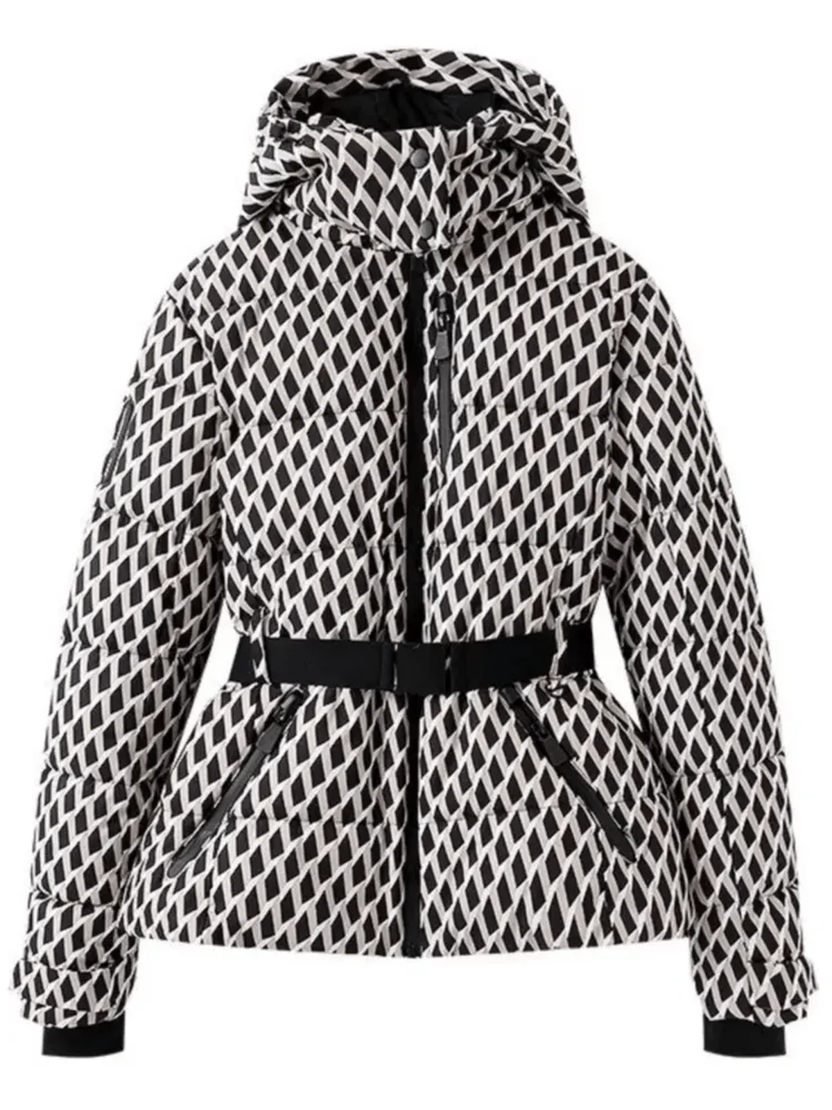 Women's Waterproof Insulated Puffer Ski Jacket With Belt - Image 3
