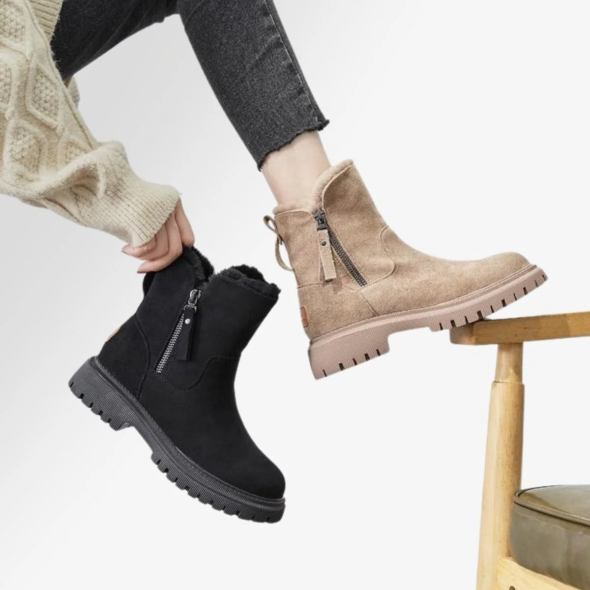 Women's Warm Fur Waterproof Winter Boots - Image 5