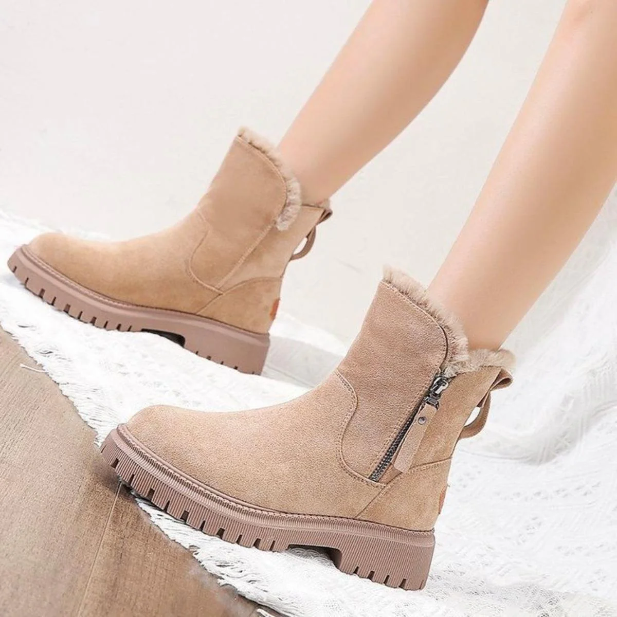 Women's Warm Fur Waterproof Winter Boots - Image 7