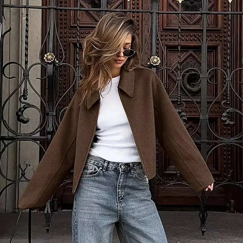 Women's Zipper Collar Jacket - Image 2