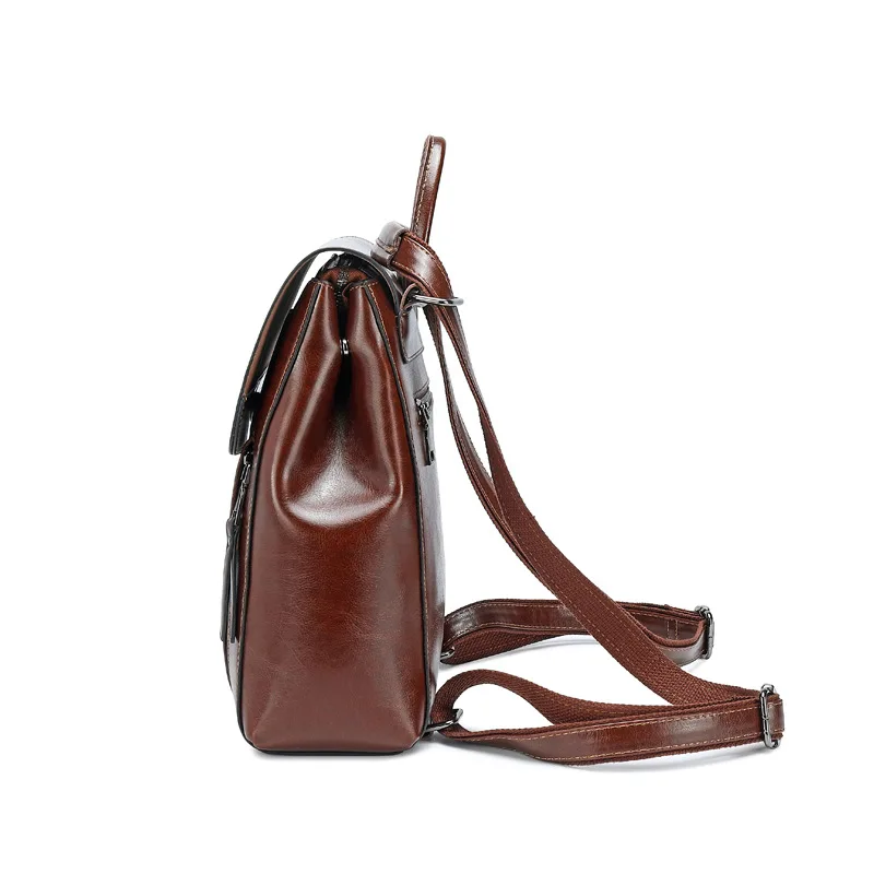 Dual Style Leather Backpack - Image 4