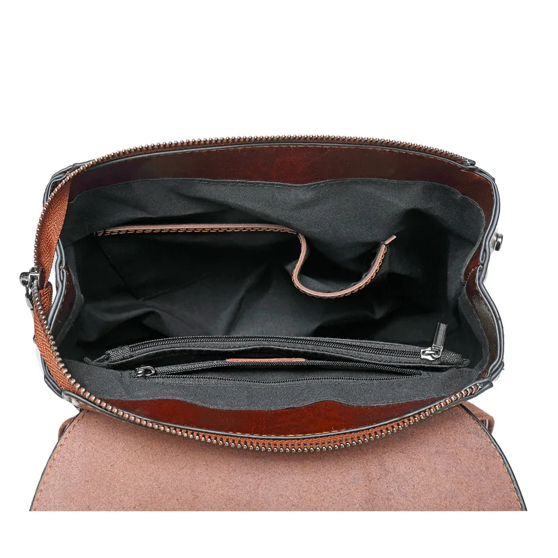 Dual Style Leather Backpack - Image 6