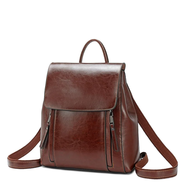 Dual Style Leather Backpack - Image 8