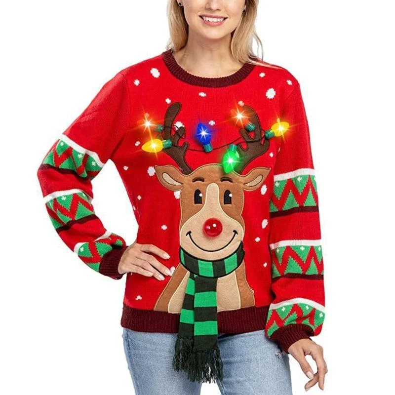 Women's LED Light Up Holiday Sweater Christmas - Image 7