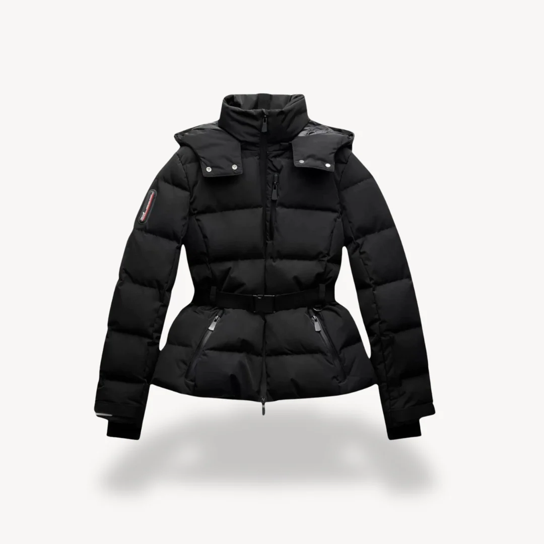 Women’s Black Belted Puffer Jacket