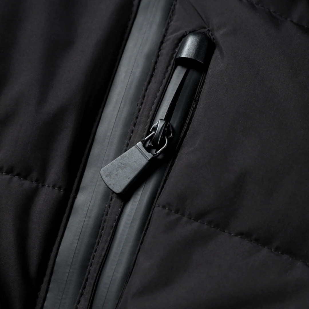 Women’s Black Belted Puffer Jacket - Image 3