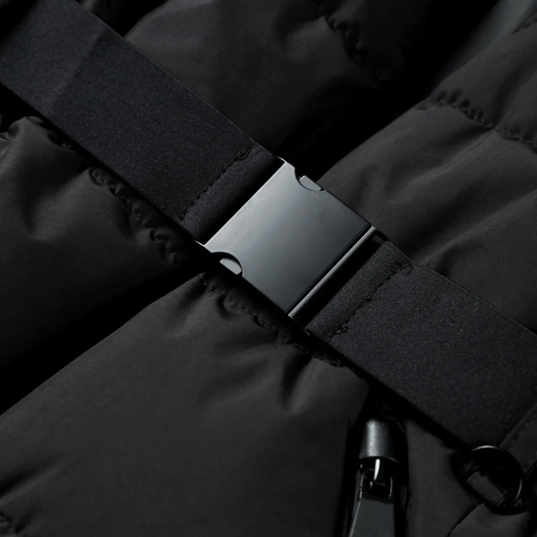 Women’s Black Belted Puffer Jacket - Image 4