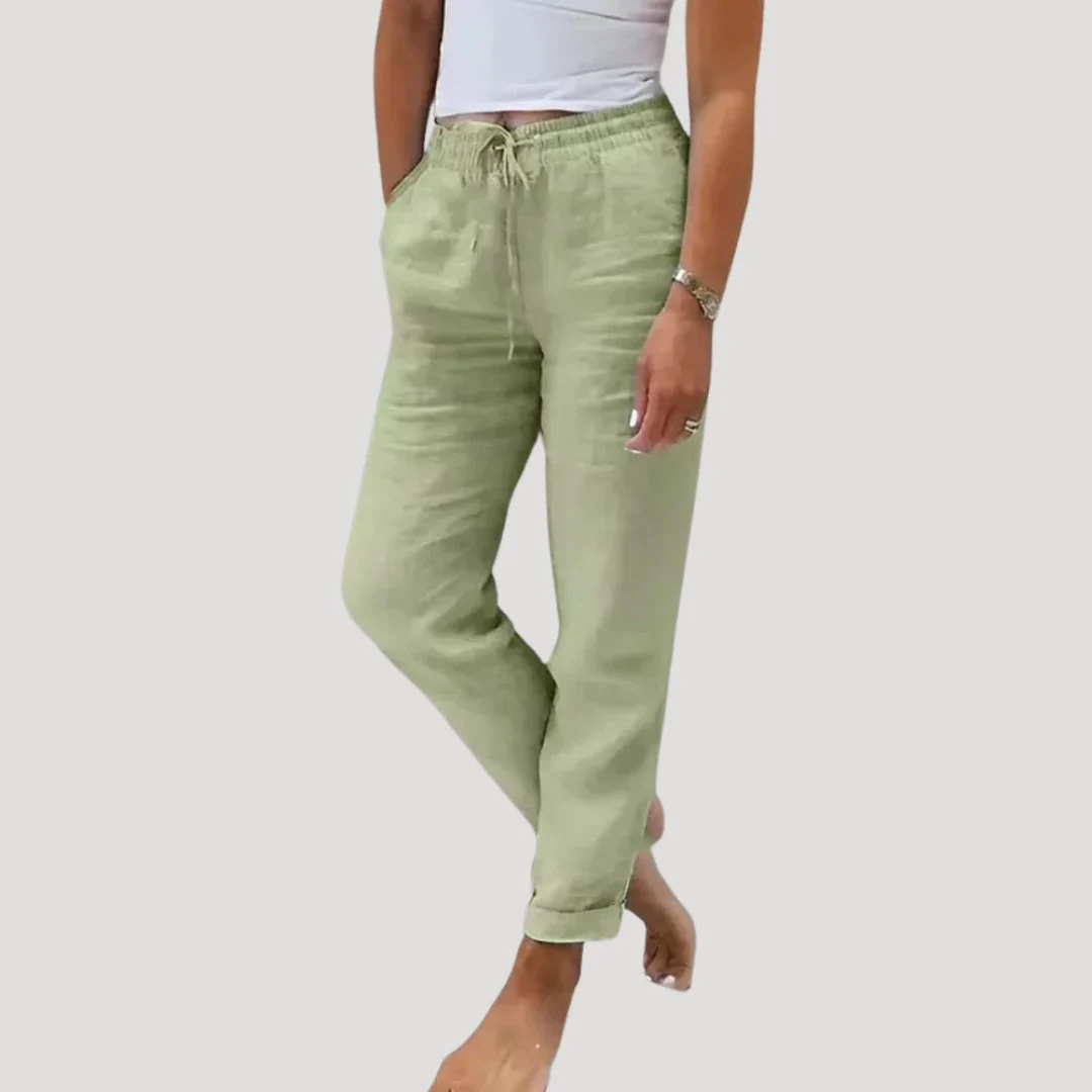 Casual lightweight summer linen trousers