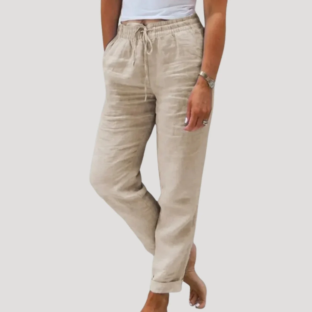Casual lightweight summer linen trousers - Image 2