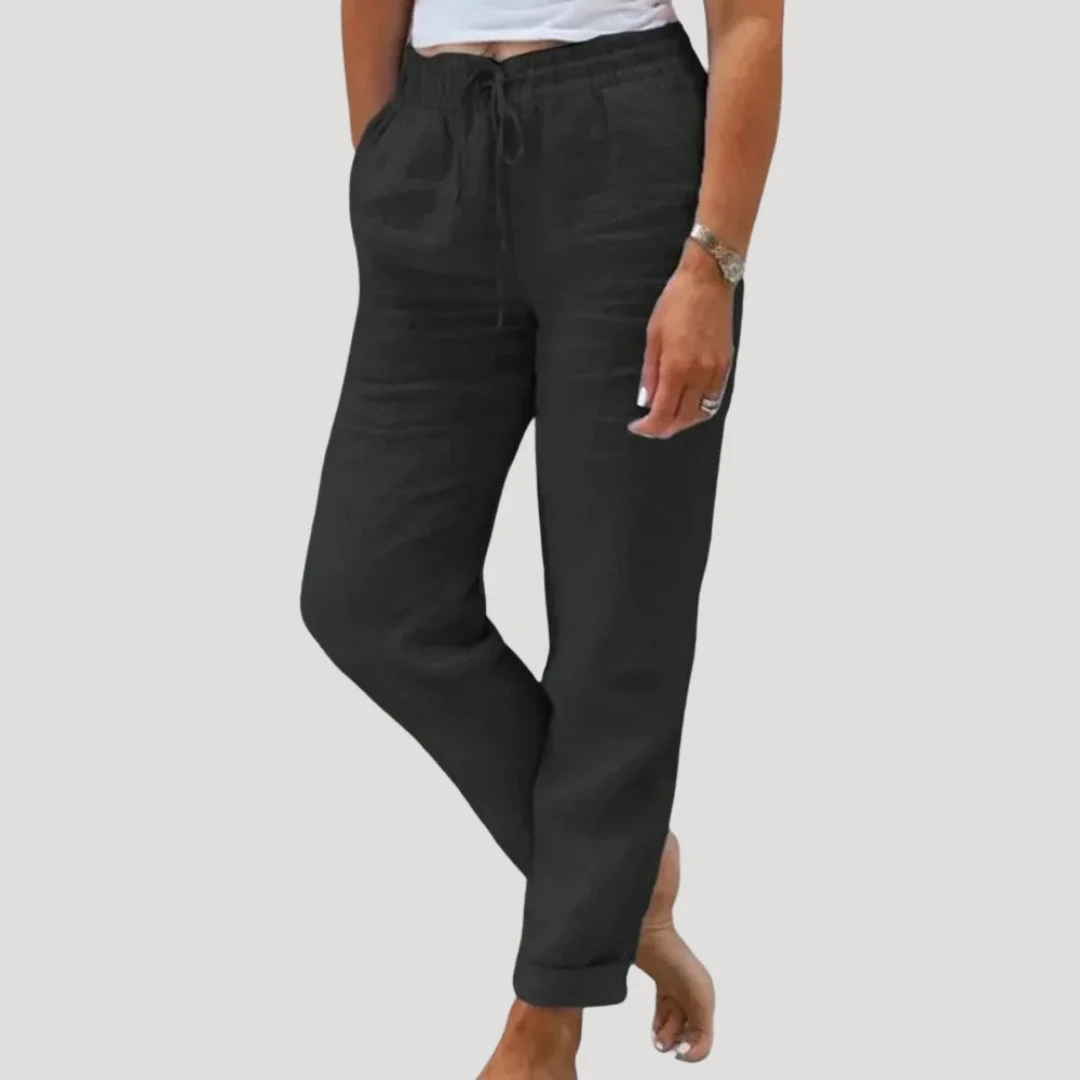 Casual lightweight summer linen trousers - Image 3