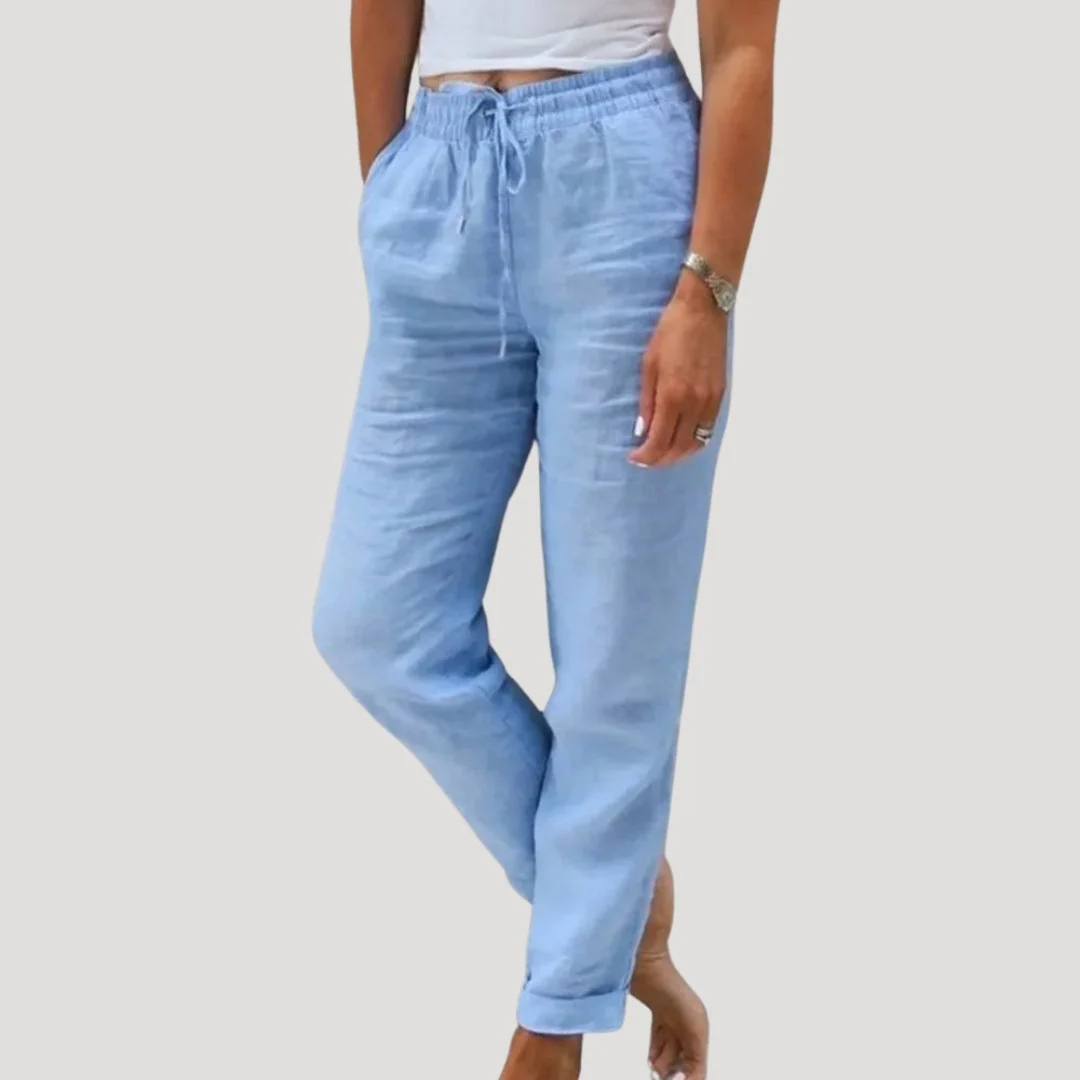 Casual lightweight summer linen trousers - Image 4