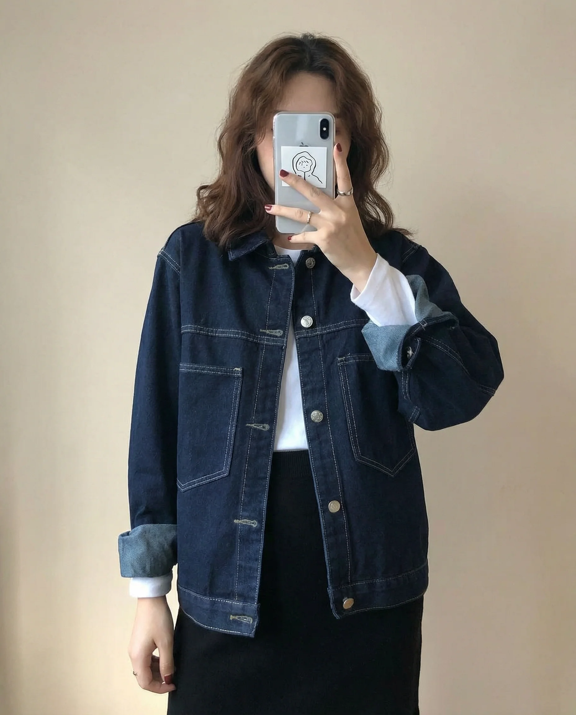 Women’s Classic Denim Jacket with Structured Fit and Utility Chest Pockets - Image 4