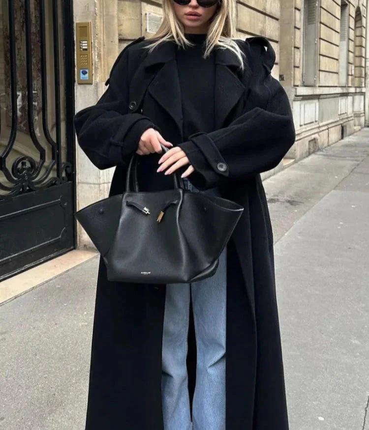 Women’s Double-Breasted Wool Blend Coat - Image 8