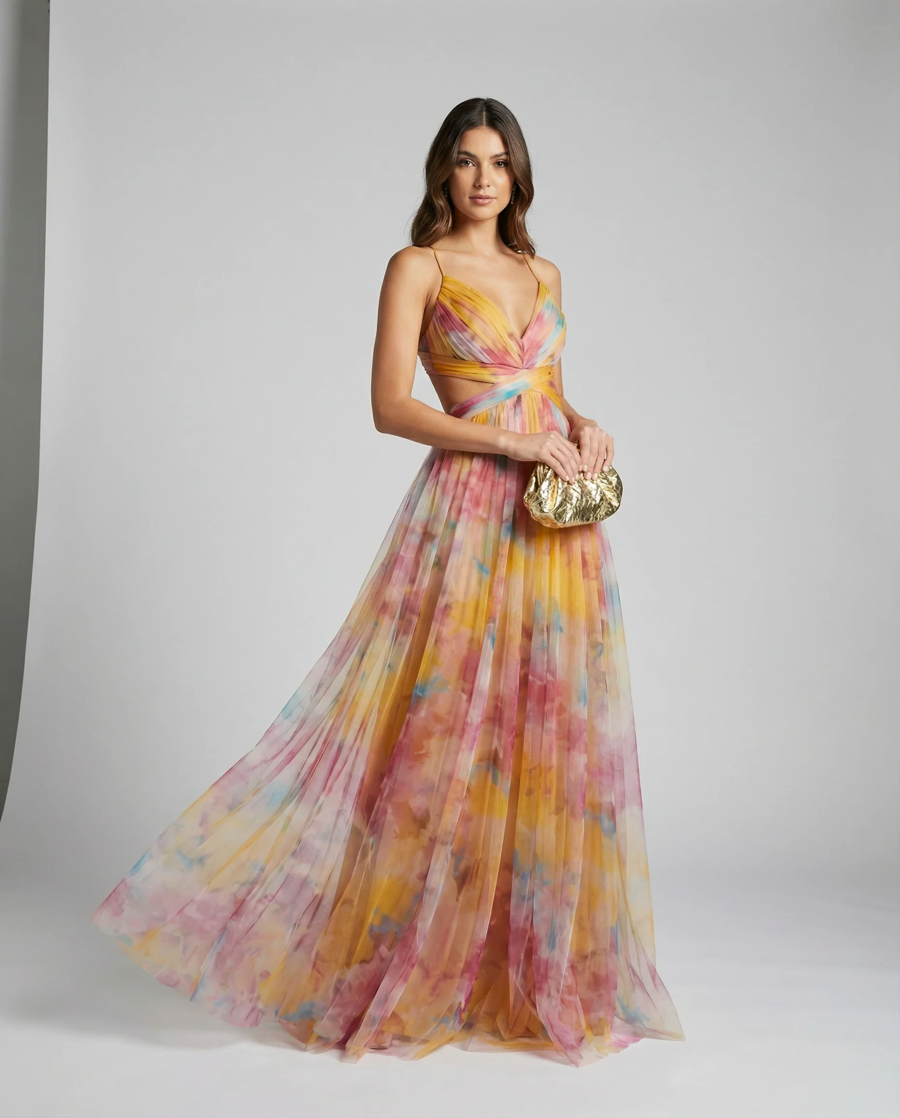 Women’s Floral Evening Maxi Dress - Image 2
