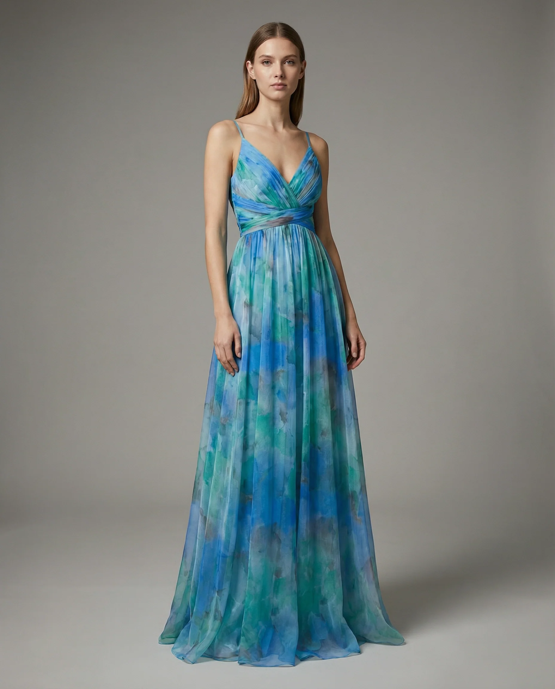 Women’s Floral Evening Maxi Dress - Image 8