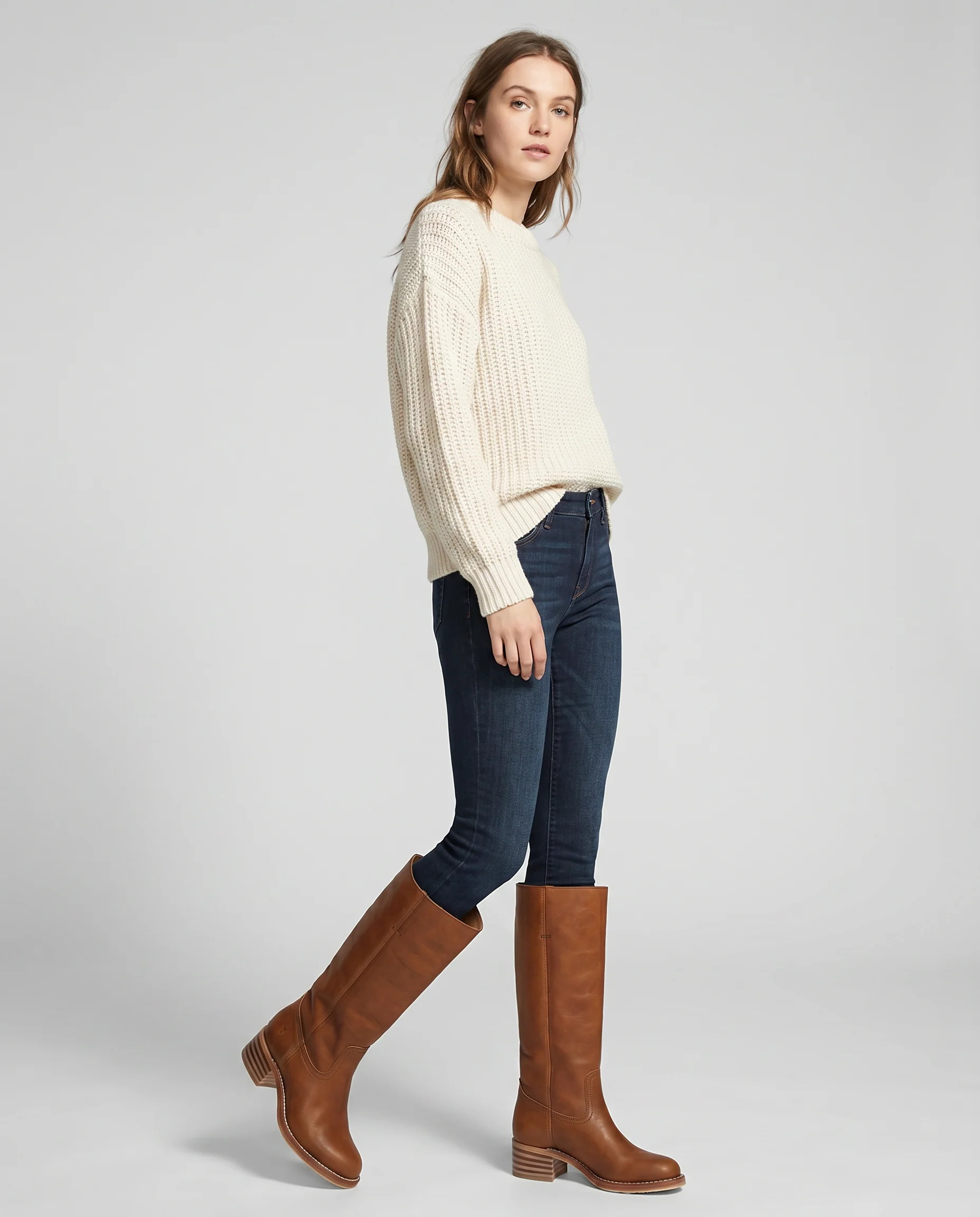Women’s Cowboy Inspired Knee-High Boots - Image 4
