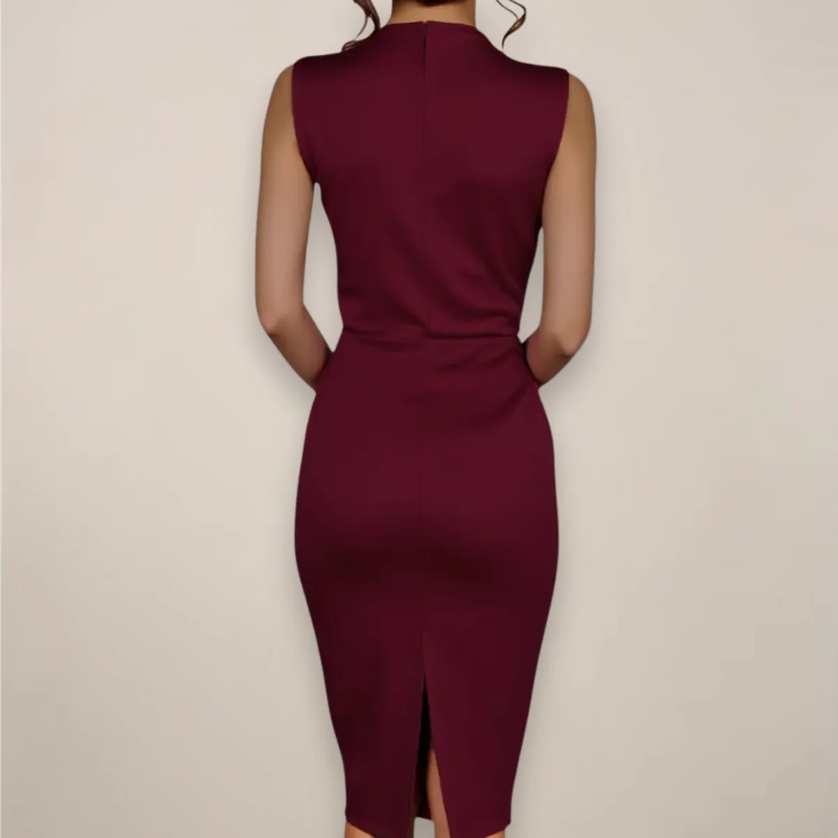 Women’s Formal Sleeveless Sheath Cocktail Midi Dress - Image 2