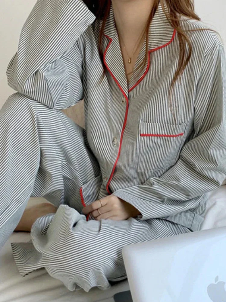 Women's 2-Piece Striped Pyjama Set - Image 5