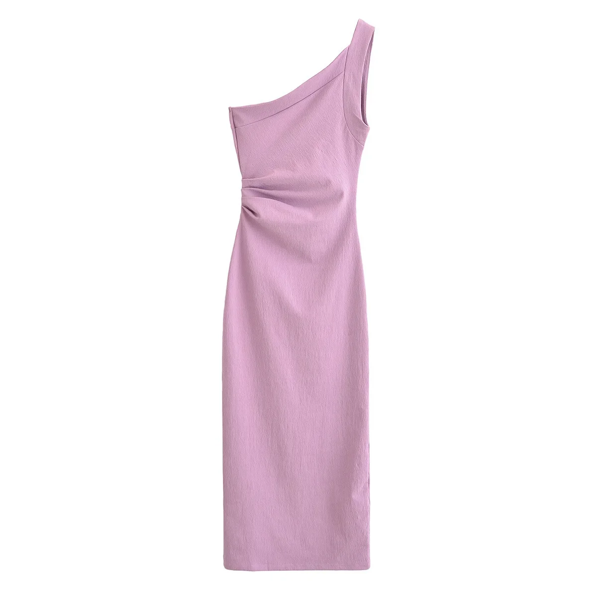 One-Shoulder Asymmetric Midi Dress - Image 7