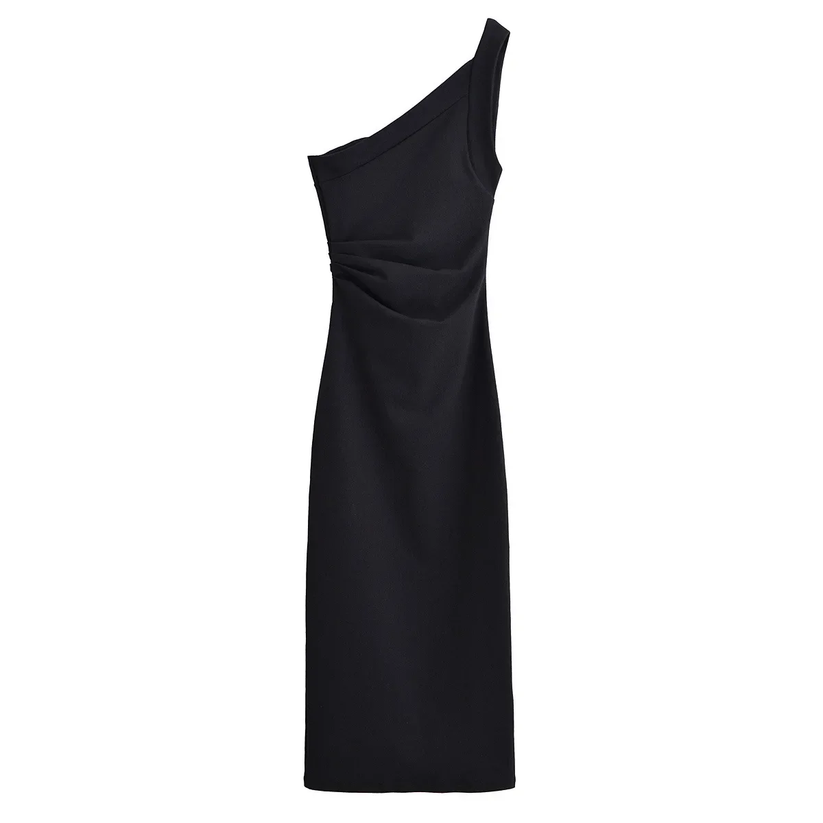 One-Shoulder Asymmetric Midi Dress - Image 8