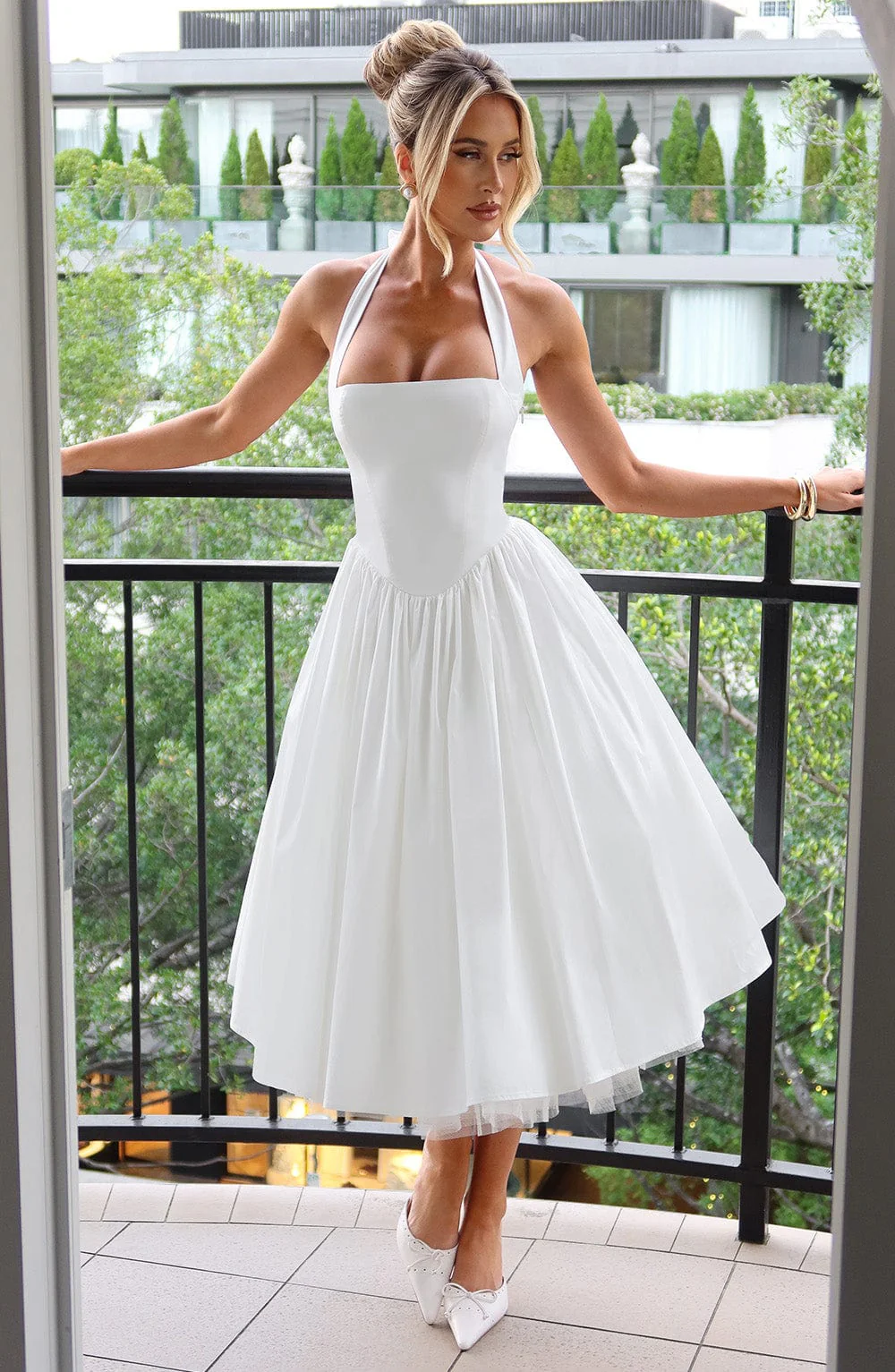 Elegant Esplendor Wedding Geust Midi Dress - Image 2