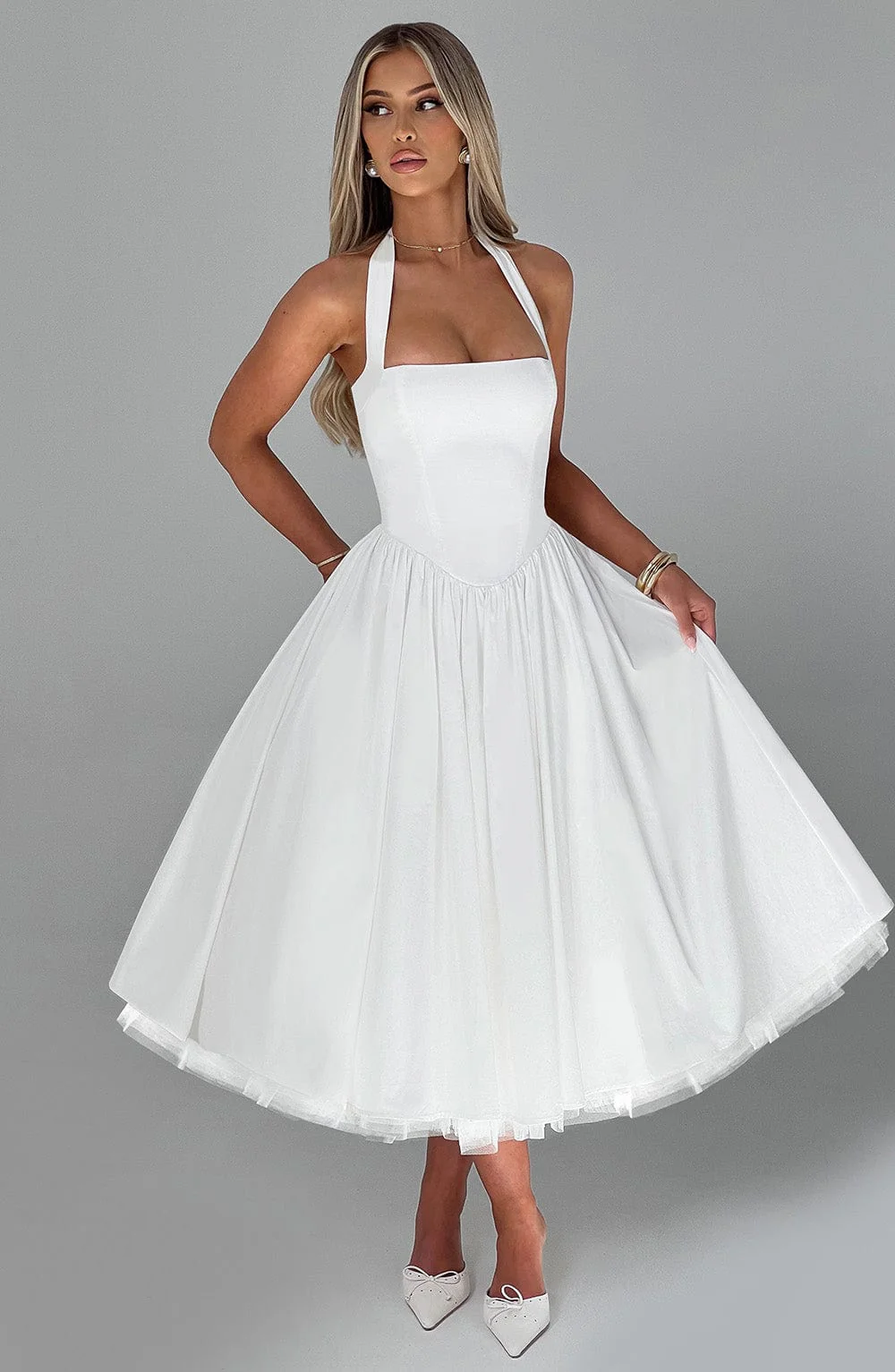 Elegant Esplendor Wedding Geust Midi Dress - Image 6