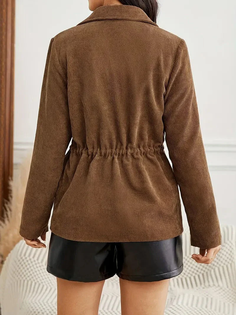 Women's Brown Corduroy Jacket - Image 5