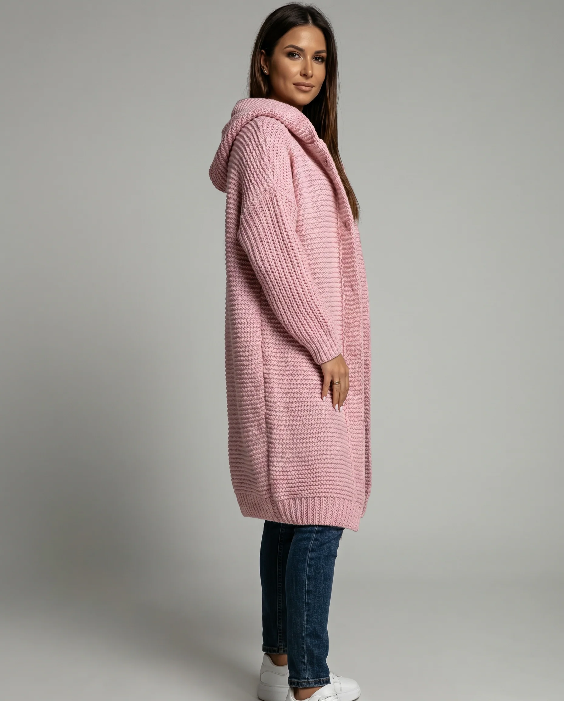 Women's Hooded Oversized Cardigan - Image 3