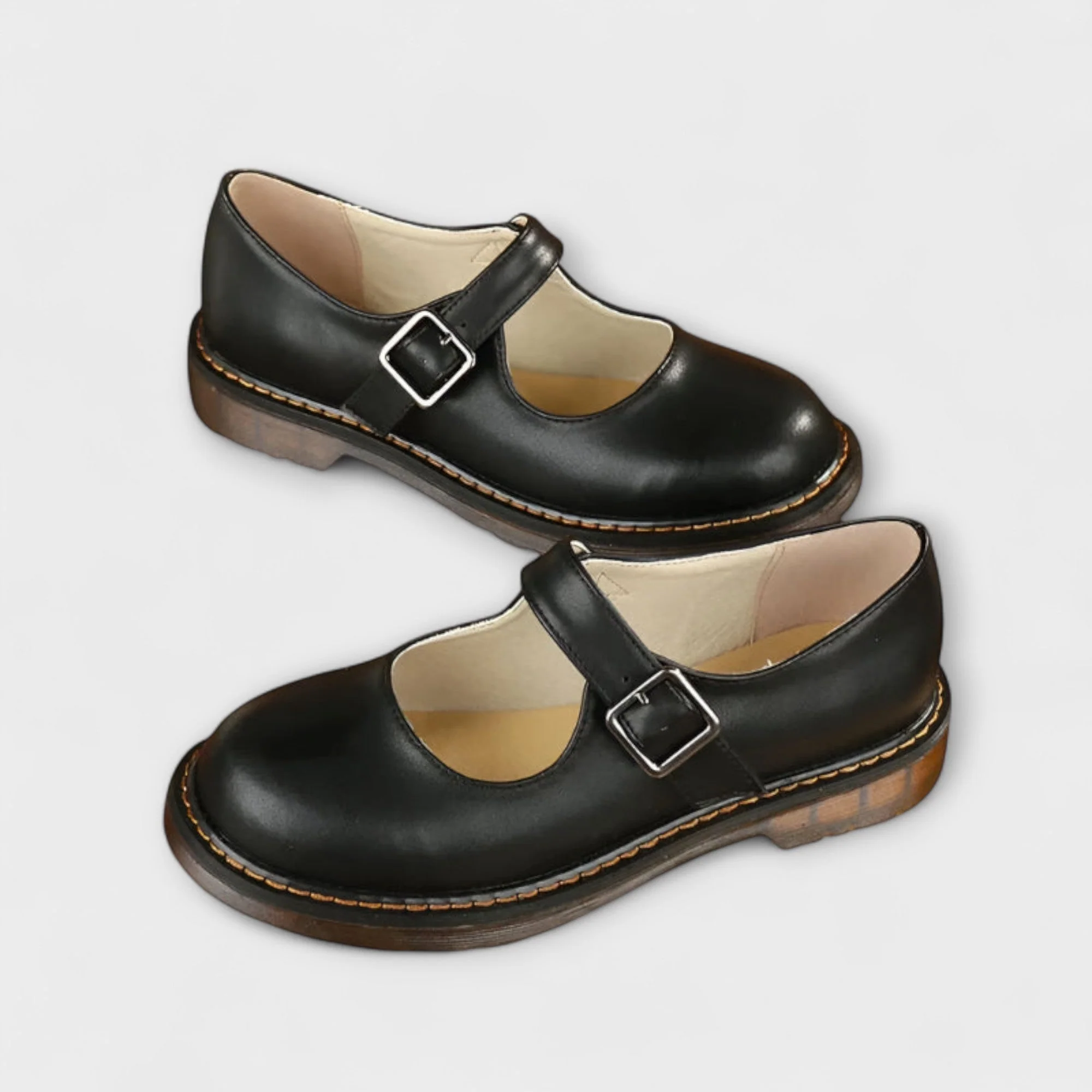 Women's Classic Mary Jane Shoes with Buckle Strap - Image 4