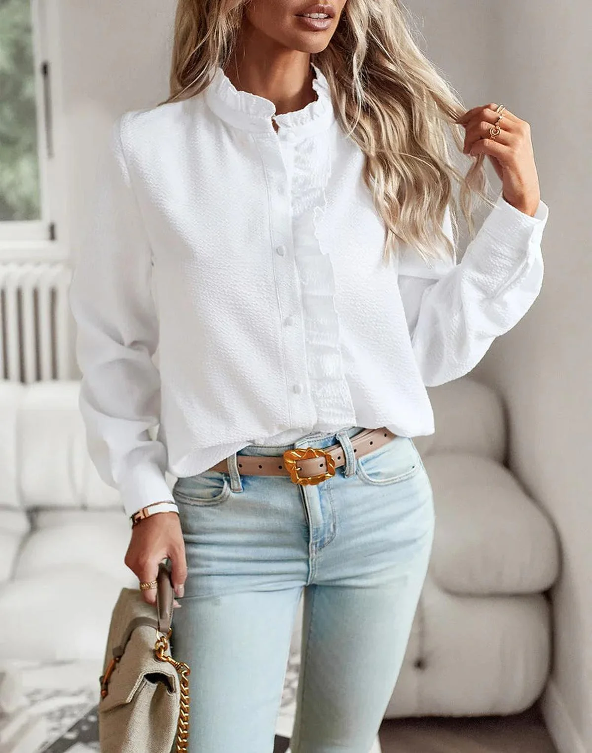 Elegant Cotton Sleeve Top for Women - Image 7