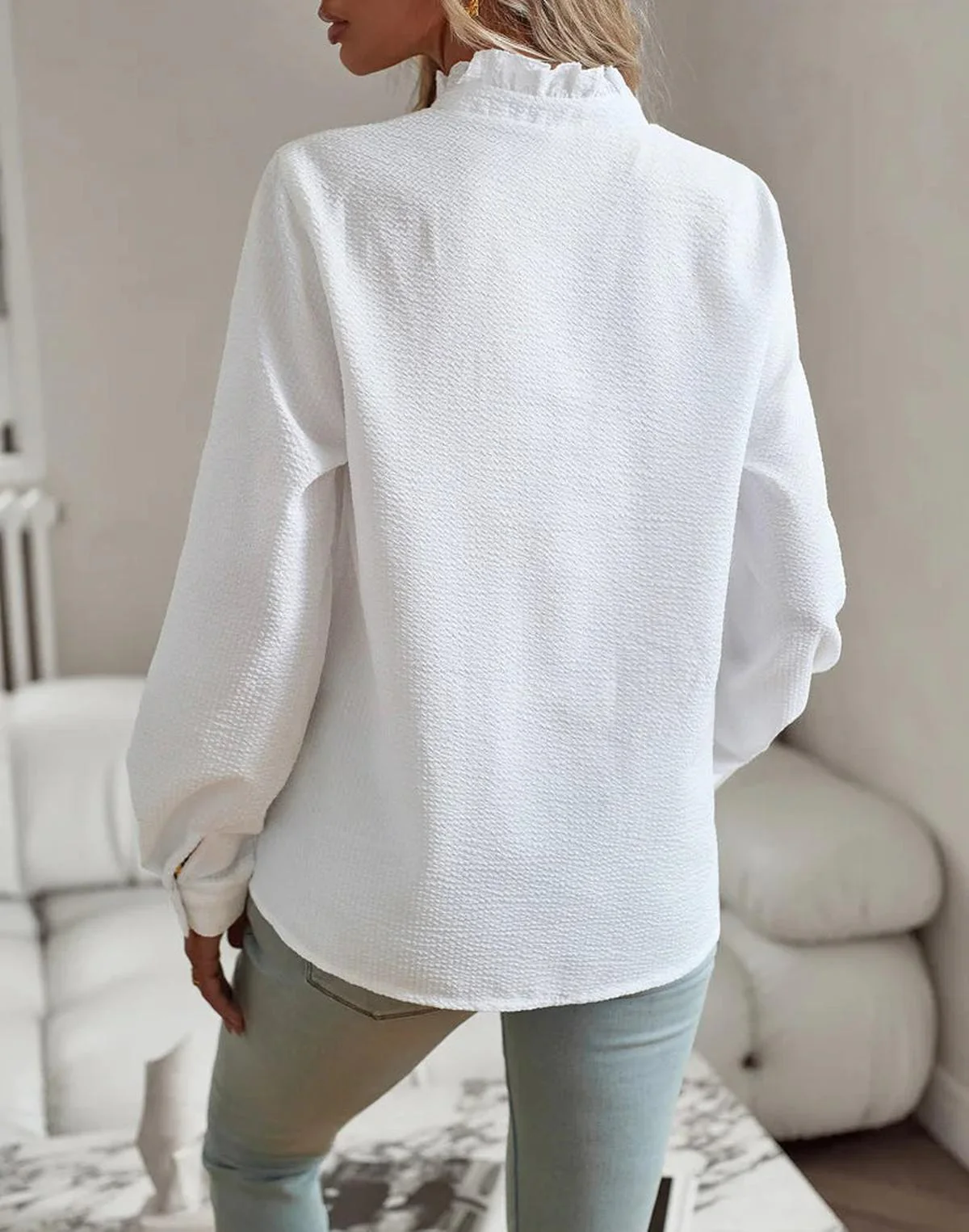Elegant Cotton Sleeve Top for Women - Image 9