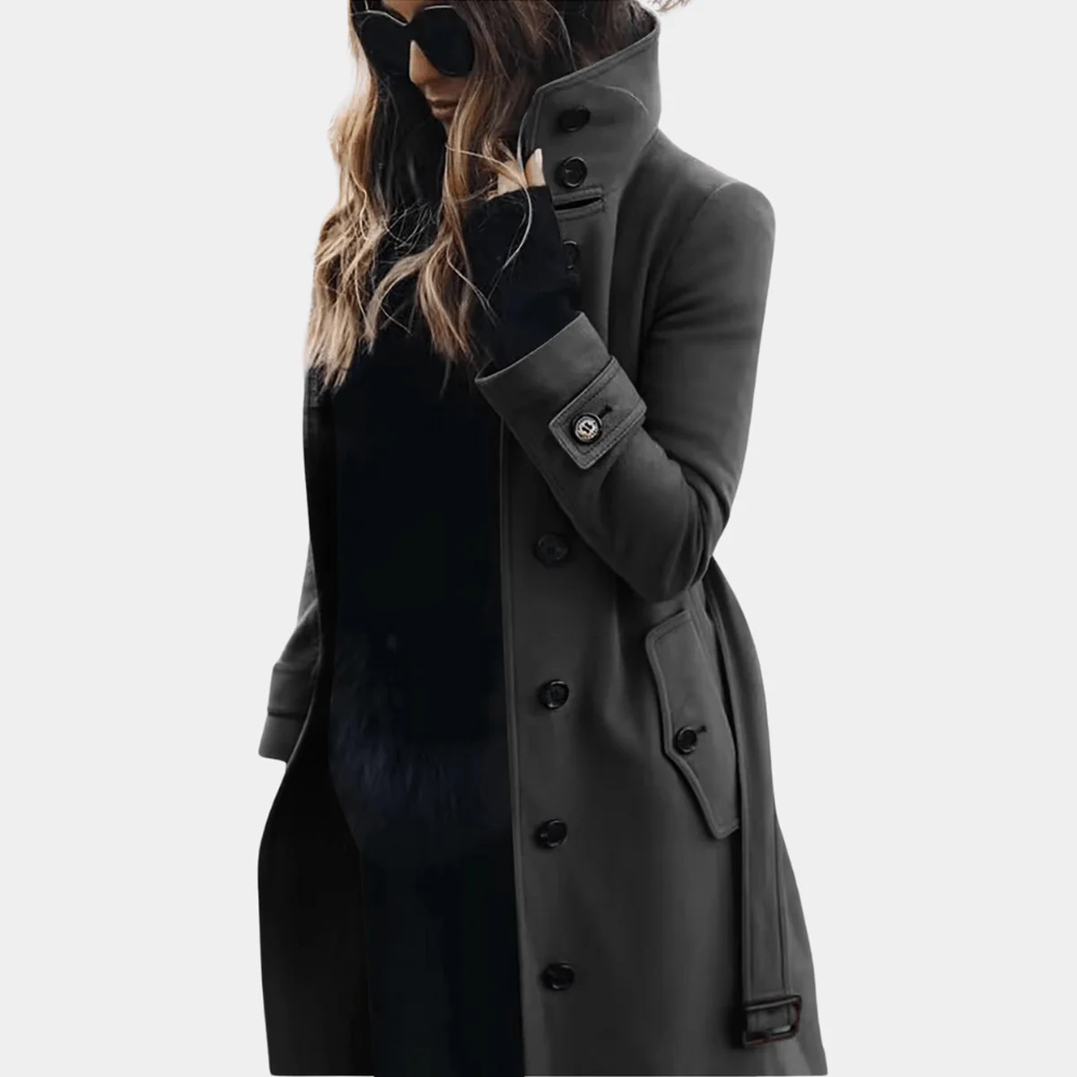 Women's Elegant Warm Trench Coat - Image 5
