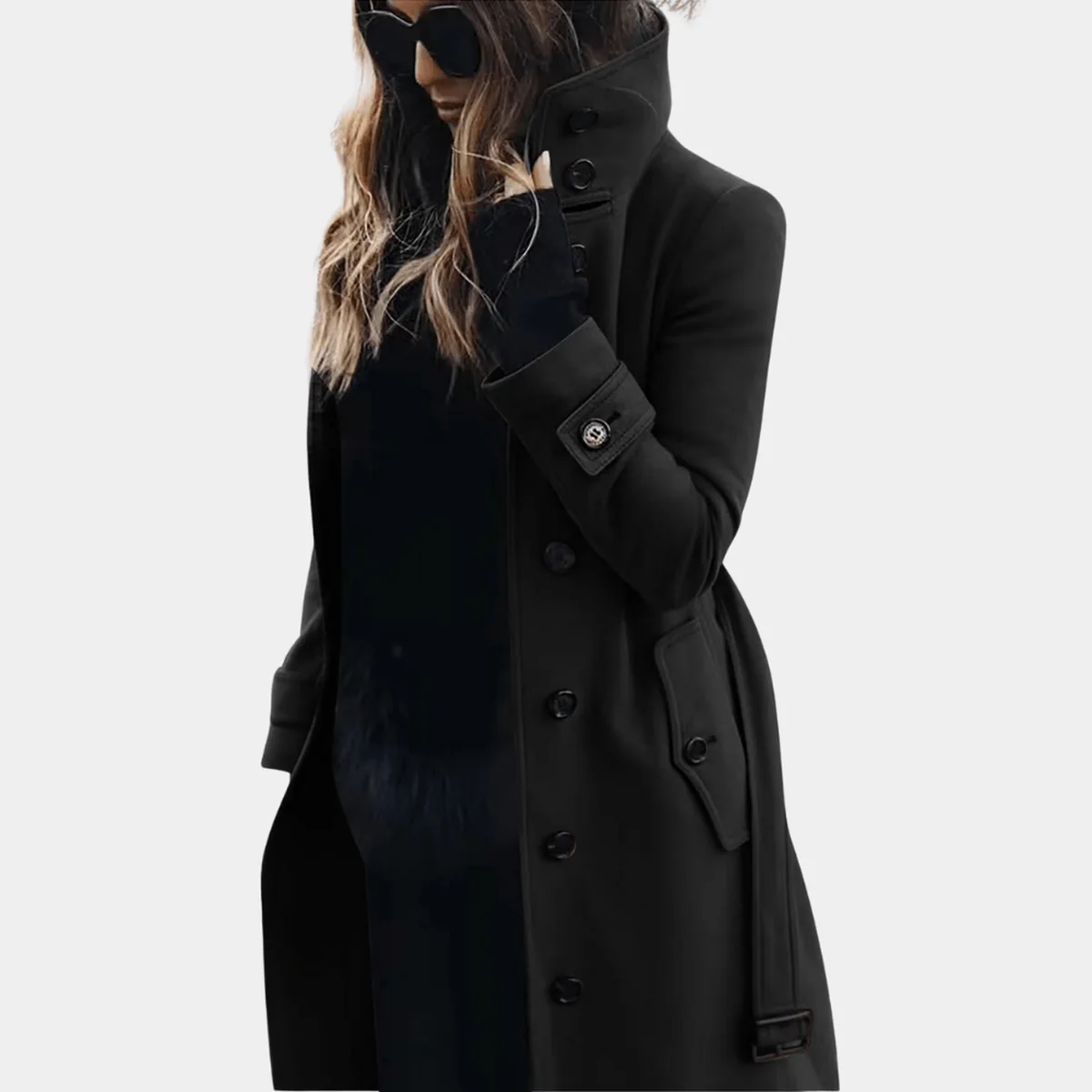 Women's Elegant Warm Trench Coat - Image 7