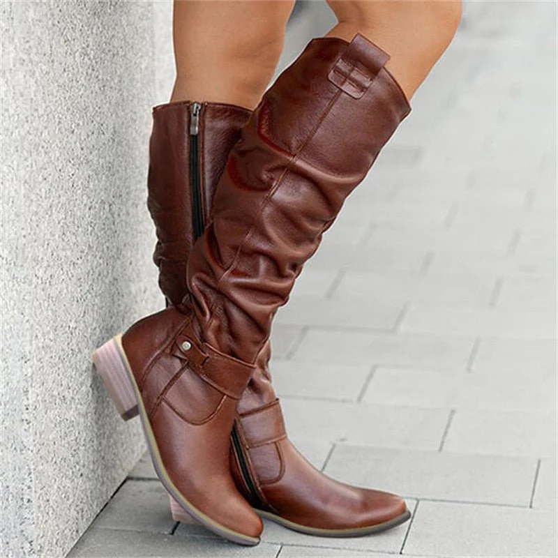 Women's Versatile Flat Knee High Boots - Image 10