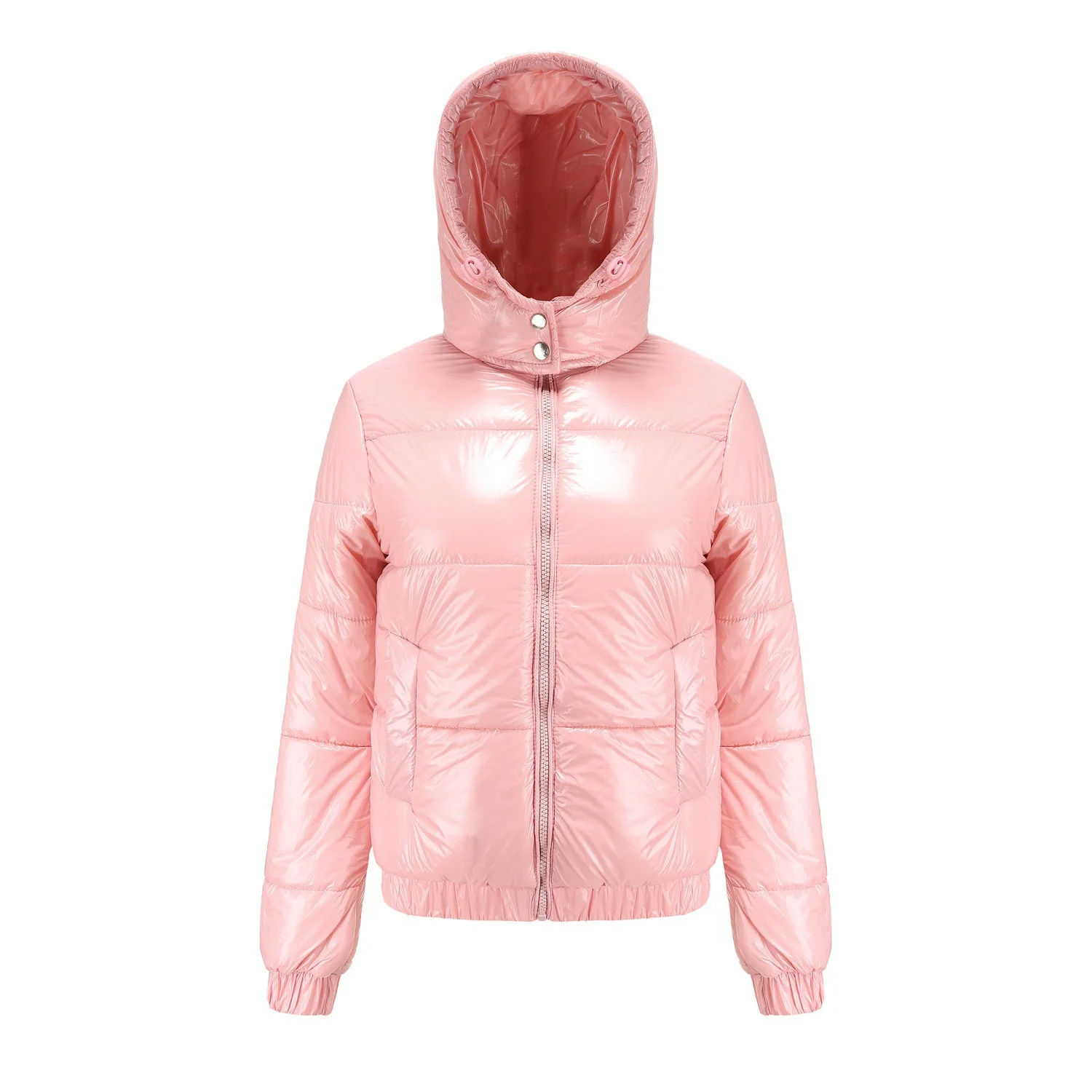 Women's high-gloss down jacket with hood - Image 10