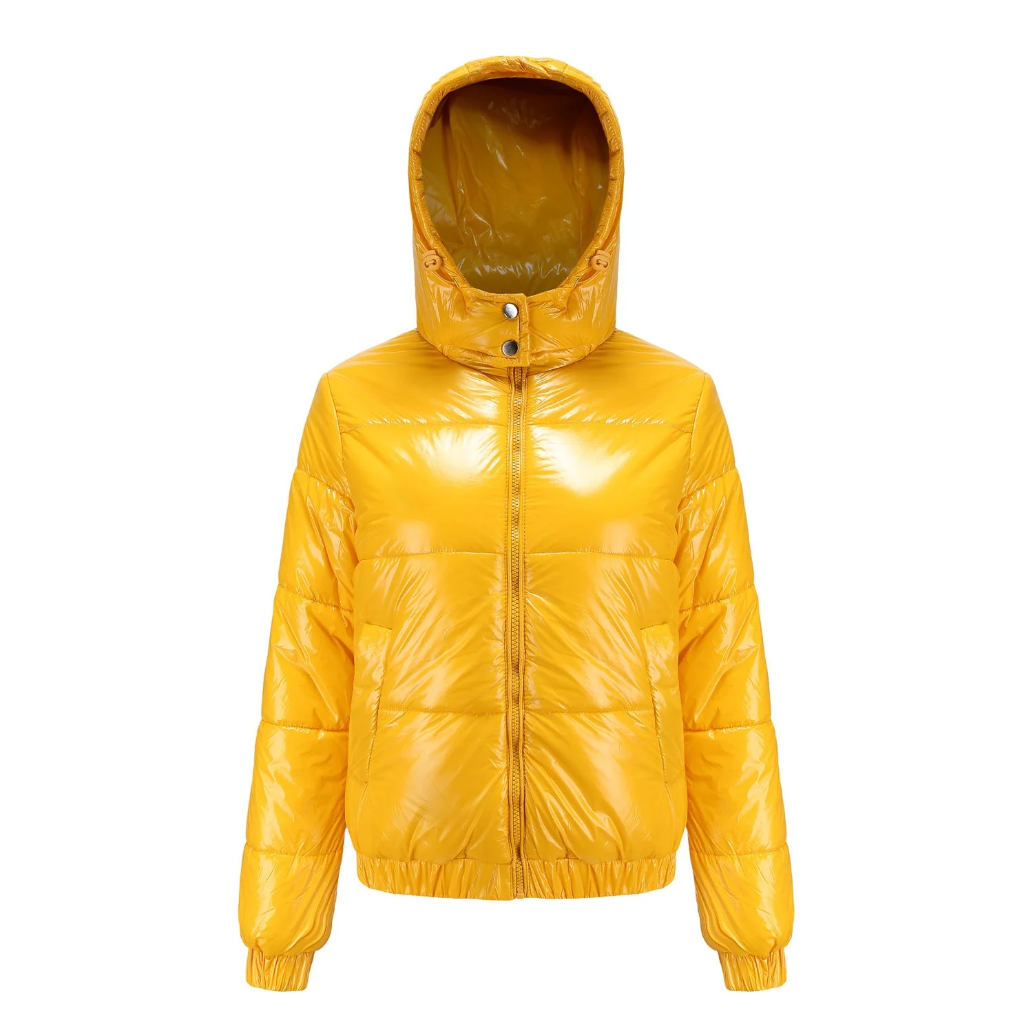 Women's high-gloss down jacket with hood - Image 8