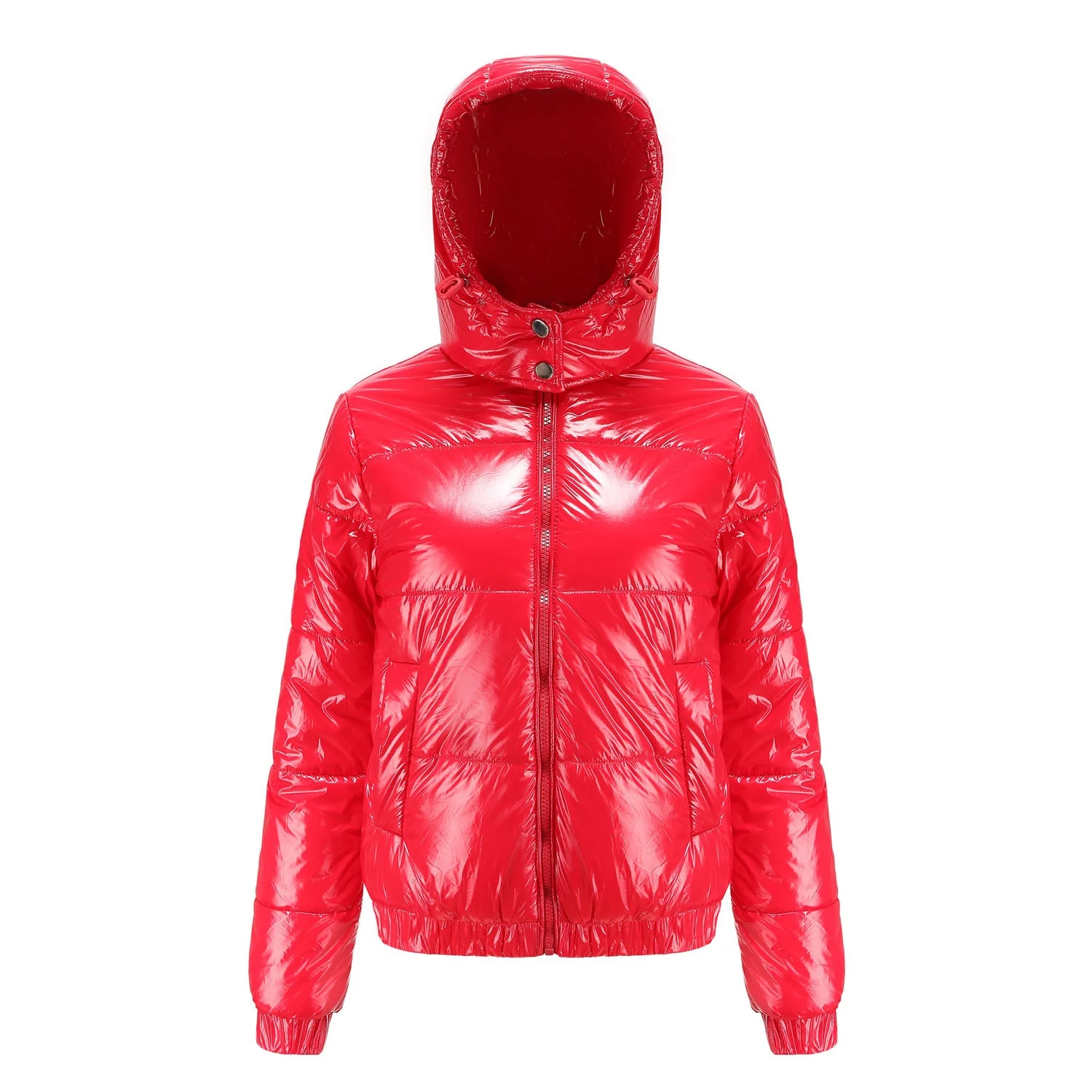 Women's high-gloss down jacket with hood - Image 9